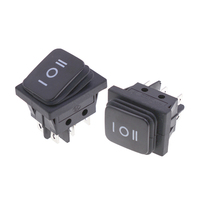 Interrupteur à bascule YZ ON-OFF-ON 3 niveaux 6 broches avec feu vert pour interrupteur de voiture et équipement électrique