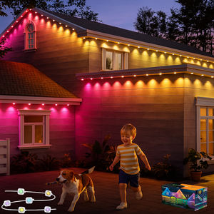 Luces <span class=keywords><strong>LED</strong></span> Multicolores para Exteriores con Control por Aplicación, Luces para Exteriores para Techos de Casas - Product Image 3