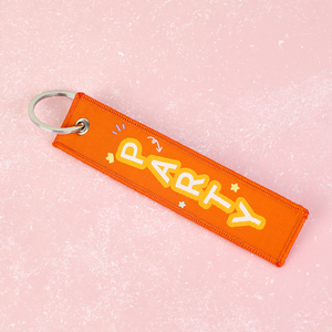 Vograce Biểu Tượng Tùy Chỉnh Thẻ Chìa Khóa Thêu Vòng Chìa Khóa Tùy Chỉnh Móc Chìa Khóa Vải Dệt Nhãn Hiệu Nhãn Dệt Keychain - Product Image 2