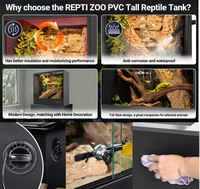 Enclos pour reptiles en PVC Reptizoo, 120 gallons, 4x2x2, pour python ball pythons, dragons barbus, skinks à langue bleue, élevage, présentation en animalerie