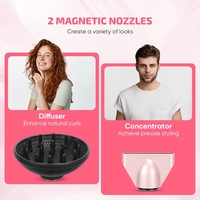 Sèche-cheveux pliable à haute vitesse, ionique négatif, de haute qualité, électrique, portable, professionnel, avec diffuseur