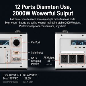 Generador Solar Compacto para Viajes en Autocaravana, Ligero, Carga Rápida, Tomas de Corriente Alterna, Estación de Energía Portátil, Factor de Forma que Ahorra Espacio - Product Image 4