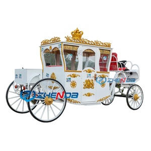 Décoration de Noël en plein air : Chariots de chevaux électriques / Voitures de chevaux / Calèches royales pour touristes - Product Image 1