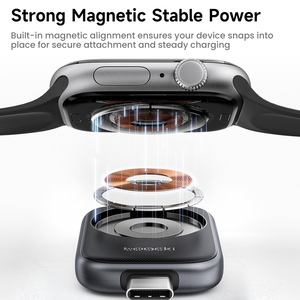 <span class=keywords><strong>Chargeur</strong></span> sans fil magnétique Toocki 2,5 W, <span class=keywords><strong>chargeur</strong></span> portable pour montre, compatible avec les séries S1-S11, <span class=keywords><strong>SE</strong></span> 2-3, Ultra 1-3, port Type C - Product Image 2