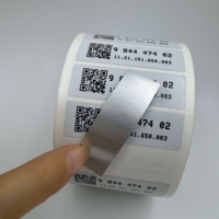 Autocollant d'étiquette de code QR personnalisé de qualité supérieure matériau PET numéro de série impression de codes à barres autocollant adhésif