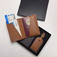 Kit Cadeau Multifonctionnel de Voyage : Porte-Passeport Portable en Cuir PU et Kit d'Identification de Bagages en Gros pour Affaires