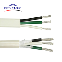 14 AWG Fil marin plat à 3 brins Câble de bateau en cuivre étamé triplex PVC 600V Fils électriques pour bateaux