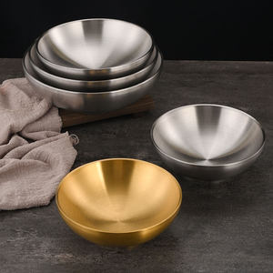 Bol à ramen en acier inoxydable 304 à double paroi, bol à nouilles doré, grand bol à soupe pour les repas d'hôtel - Product Image 3