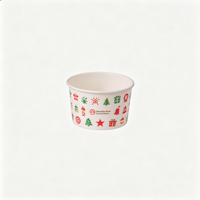 Bol en papier pour crème glacée biodégradable et écologique, à paroi simple, avec logo et motif personnalisés, recyclable en PE, 3-12 oz, pour desserts glacés