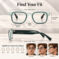 Montures de lunettes en acétate épais avec logo personnalisé, lunettes optiques carrées géométriques rétro de luxe, fabriquées à la main, prêtes à être expédiées