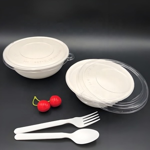 Emballage alimentaire jetable en bagasse de canne à sucre biodégradable de 32 oz, forme personnalisée, pour salade de fruits, avec couvercle pour <span class=keywords><strong>Poke</strong></span> <span class=keywords><strong>Bowl</strong></span>, ECO EARTH Travel - Product Image 5