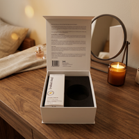 Boîte d'emballage personnalisable en carton rigide blanc recyclable pour cosmétiques, vernis à ongles, huiles, soins de la peau, crèmes pour les yeux, crèmes pour le visage, fards à joues, avec gaufrage doré