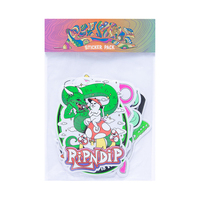 Autocollants adhésifs en vinyle PVC découpés à l'emporte-pièce personnalisés Conception de dessin animé étanche dans un sac OPP pour la promotion de la publicité