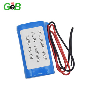 Paquete de Baterías Recargables de Iones de Litio <span class=keywords><strong>LiFePO4</strong></span> 18650 <span class=keywords><strong>4S1P</strong></span> 12.8V 1500mah 4S, Celda de Batería de Fosfato de Hierro y Litio de 1.5ah - Product Image 1