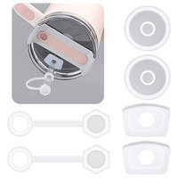 Paille à boire en silicone aux couleurs personnalisées couvre Toppers pour gobelets Stanley