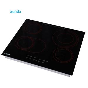 Table de cuisson électrique en céramique infrarouge à 4 brûleurs intégrée Xunda, avec commande tactile par capteur, certifiée CE - Product Image 2