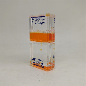 Temporizador de burbujas líquidas cuadrado con movimiento de agua, juguete sensorial relajante y antiestrés para escritorio, juego terapéutico de concentración - Product Image 5