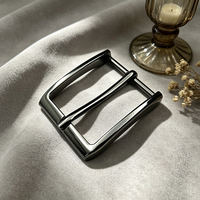 Hebilla de Cinturón de Metal de Aleación de Zinc de Alto Brillo con Logotipo Personalizado, Suministro Directo de Fábrica OEM, Cabeza de Cinturón de Cuero para Hombre