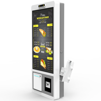 Kiosque de commande mural en libre-service, kiosque de paiement en libre-service, machines d'information en libre-service utilisées dans les restaurants