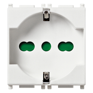 2P+T 16A <b>Universal</b> White <b>Socket</b> 5.3cm Height For Electrical Outlet Use - Product Image 1