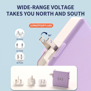 พาวเวอร์แบงค์ไร้สาย 65W พร้อมปลั๊ก Type C สำหรับใช้ในสหรัฐอเมริกาและแคนาดา รองรับการชาร์จเร็ว ป้องกันการชาร์จเกิน - Product Image 3