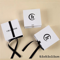 Boîte à bijoux personnalisée avec logo CH avec pochette d'emballage de bijoux et sac cadeau en papier Pochette à bijoux en coton microfibre suédé
