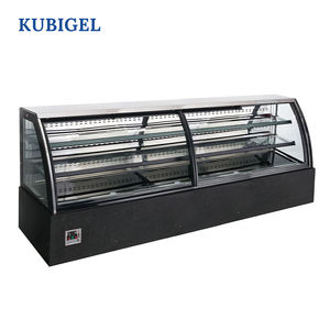 Refrigerador de mostrador de exhibición de pasteles de 3 capas al por mayor de fábrica Refrigerador de escaparate de temperatura única para postres y pasteles - Product Image 1
