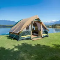Tente de camping gonflable Jituo Ridge entièrement automatique de 12 mètres carrés, pour 6 à 8 personnes, en toile imperméable, quatre saisons, portable en plein air