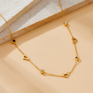 Heart Shape White Shell Stainless Steel Necklace <b>Bracelet</b> <b>Set</b> For Women Gift - Product Image 3