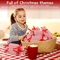 Boîtes cadeaux de Noël DIY personnalisables, boîtes d'emballage en papier rayé rouge pour bonbons, mini-boîtes cadeaux pour fêtes de Noël