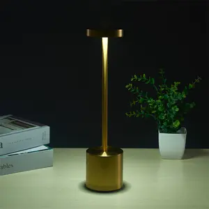 Lampe de table LED rechargeable en métal Restaurant lumières salle à manger lampe bureau veilleuse