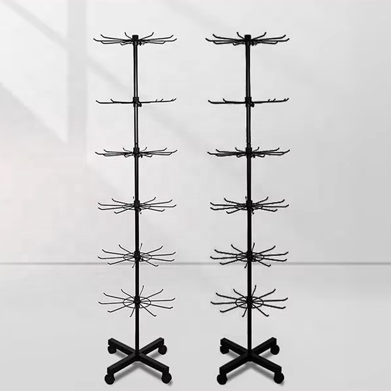 WHITE THREE LEVEL 29 INCH SPINNING DISPLAY RACK (Sold by the piece