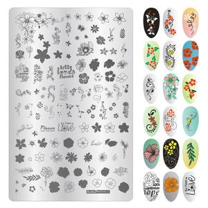 Fiore Animale Nail Stamping Piatti Marmo Timbro Immagine Modelli Geometrica Manicure Stampa Stencil Strumenti - Product Image 2