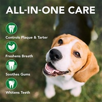 Le vétérinaire recommande le bicarbonate de soude dentifrice pour chien Gel de soins dentaires haleine fraîche élimine l'accumulation de tartre avec des enzyme d'aloe