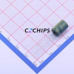 Condensador Electrolítico de Aluminio de Orificio Pasante RC025M331LO8*12TH-2A1Et, Orificio Pasante, D8xL12mm 330uF 20% 25V 670mA-100kHz - Product Image 1