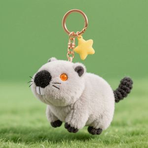 Personalized Capybara Plush Keychain Best Sell Capybara <b>Key</b> <b>Ring</b> Custom Design Capybara <b>Bag</b> Charms - Product Image 1