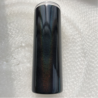 Bouteille d'eau à paillettes double paroi en acier inoxydable, contenant isolé, pour sublimation, blanc, droit, slim, avec paille, 10 oz 20oz 30oz