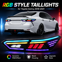 Feux arrière LED RGB modifiés avec clignotants, remplacement OE pour Toyota Camry XV70 2018-2021, kit de feux arrière intérieur et extérieur