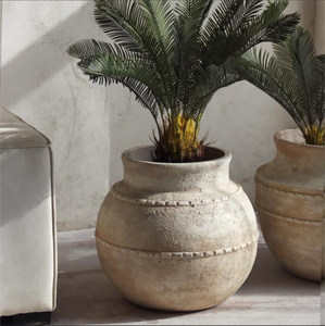 Nuevo producto de decoración del hogar montado en el suelo de estilo chino-<span class=keywords><strong>Maceta</strong></span> de <span class=keywords><strong>barro</strong></span> de magnesio en forma de cilindro redondo creativo - Product Image 3