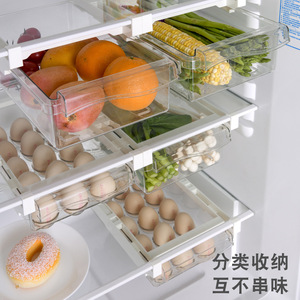 Refrigerator Drawer Organizer <b>Egg</b> <b>Storage</b> Box Multifunctional Food Keeper Kitchen Fridge <b>Storage</b> Solution - Product Image 4
