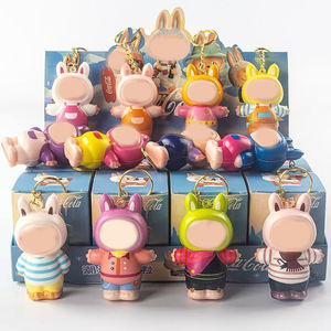 Venta al por mayor nuevos dibujos animados flocado llaveros alto <span class=keywords><strong>nivel</strong></span> de apariencia lindos Mini muñecas Decoración de mesa modelos de moda hechos China - Product Image 2