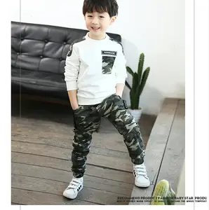 Winter boy hoodie with vest and pants 3 pieces of camouflage clothing kids hoodie children clothes