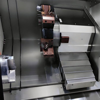 Torno CNC de Cama Inclinada TCK110Y, Precio Competitivo, Torno Horizontal de Alta Resistencia de un Solo Eje, Control GSK con Eje Y y Torreta Móvil