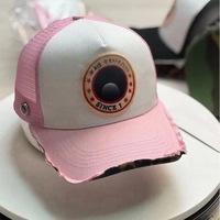 Gorra Trucker Sweet Home Run, Gorra de Béisbol de Lona Vintage Desgastada, Visera a Cuadros, Ajustable y Transpirable