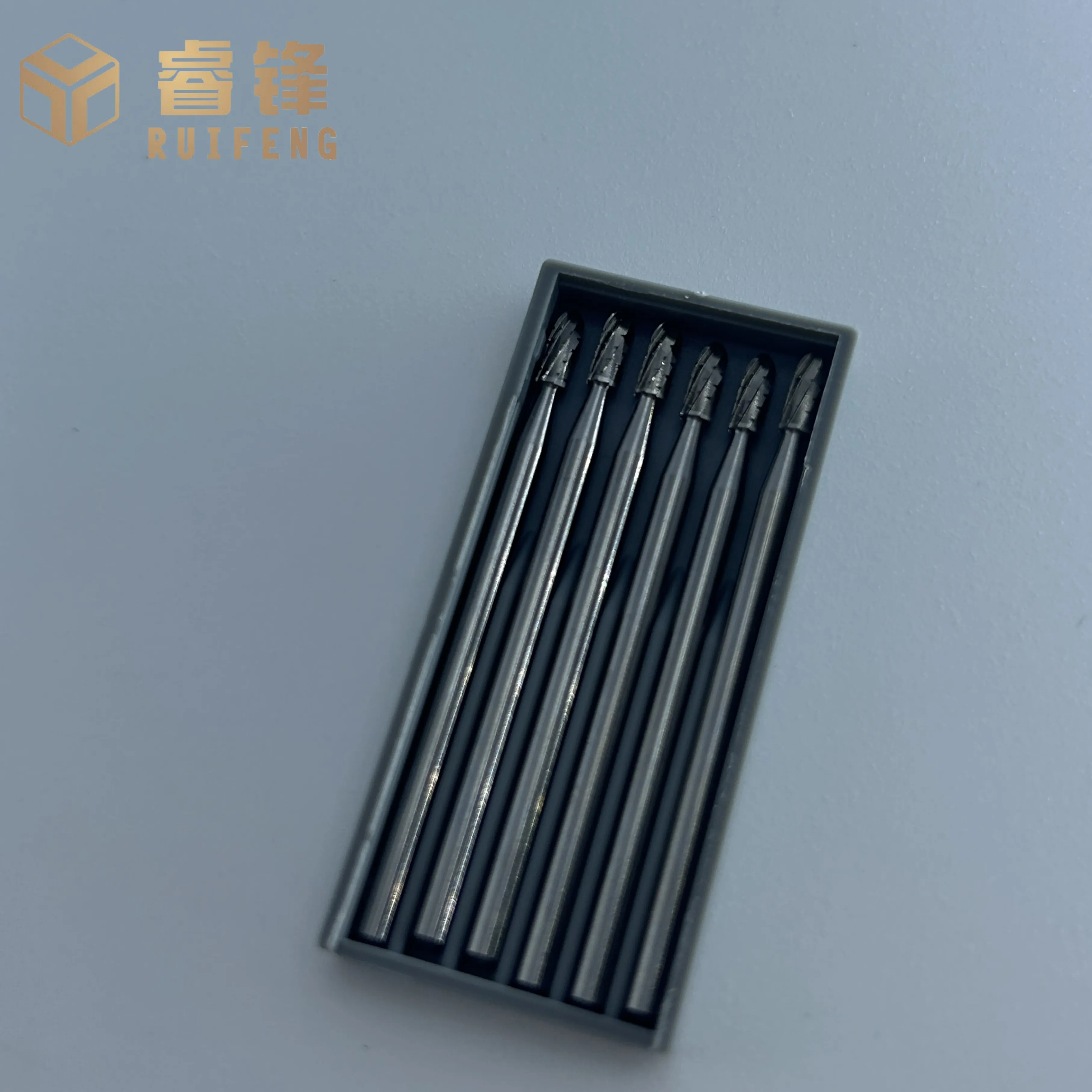Ruifeng strong high quality Carbide Burs for Lab Use Straight Dome End Spiral Cut kit for jewelry making carving steel