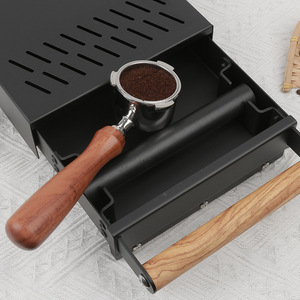 Contenedor de Posos de Café Italiano de Acero Inoxidable con Asa de Madera, Ecológico, Anti-Desorden, Caja de Descarga Portátil para Espresso y Té - Product Image 5