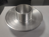 Capuchon de moyeu de roue à vis en alliage d'aluminium forgé, finition chromée, conception 3 pièces, style verrouillage central, neuf, fourni directement par l'usine