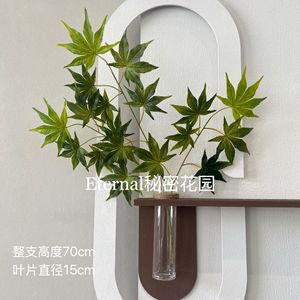 Feuilles d'érable artificielles Secret Garden, hauteur 70 cm, décoration d'automne, accessoires pour la maison et les mariages, en plastique - Product Image 4