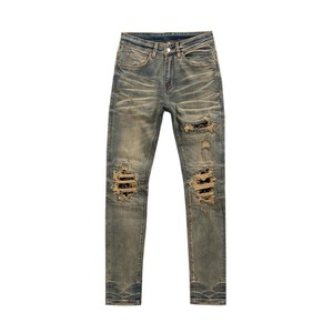 <span class=keywords><strong>Bluedot</strong></span> Custom Großhandel New Arrival Jeans für Männer Hochwertige Loch Jeans Hose Plus Size Retro Ripped Herren Jeans - Product Image 3