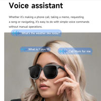 Lunettes intelligentes V1 Pro BT UV avec assistant vocal portable, appels HD, photos tactiles, mode musique 6 heures, lunettes Bluetooth sans fil